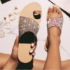2020 slippers for european ladies outdoor wear summer rhinestone sandals