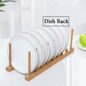 3/6 Layer Bamboo Dish Rack Kitchen Organizer Drying Rack Drainer Storage Holder Kitchen Accessories Organizer Dish Drainer Shelf