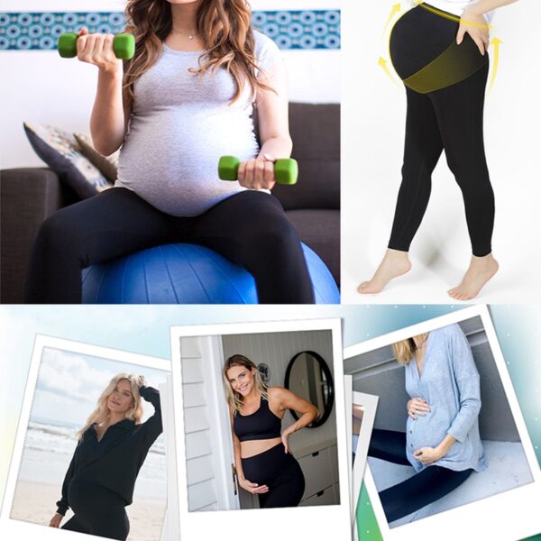 Women's High Waist Maternity Leggings Pregnant Waist Belly Support Legging Pregnancy Skinny Pants Pregnancy Body Shaping Panties
