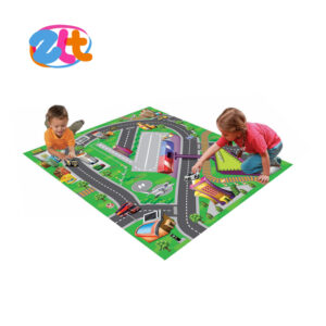 Folding touch kick play game traffic kids carpet mat